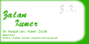 zalan kumer business card